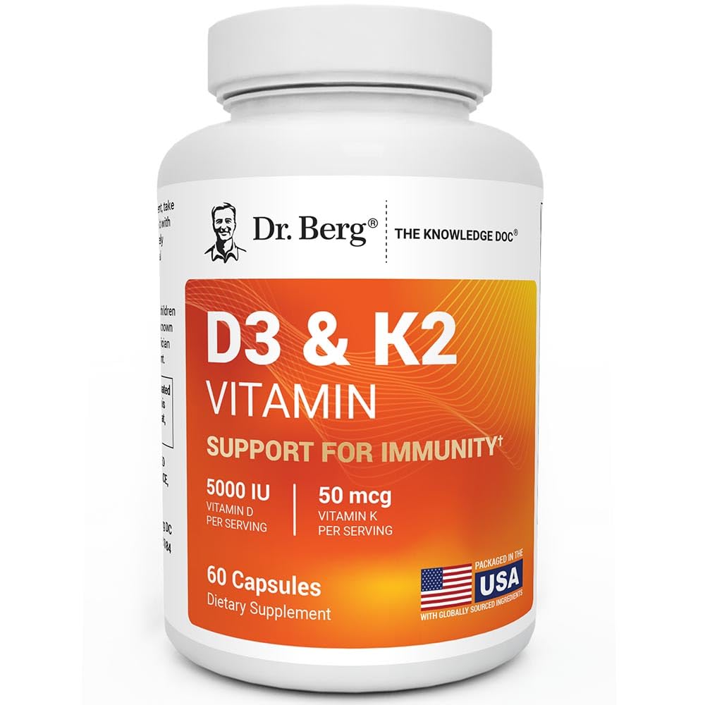 Dr. Berg Rezistenta maxima 2-in-1 Vitamina D3 K2 5000 UI 