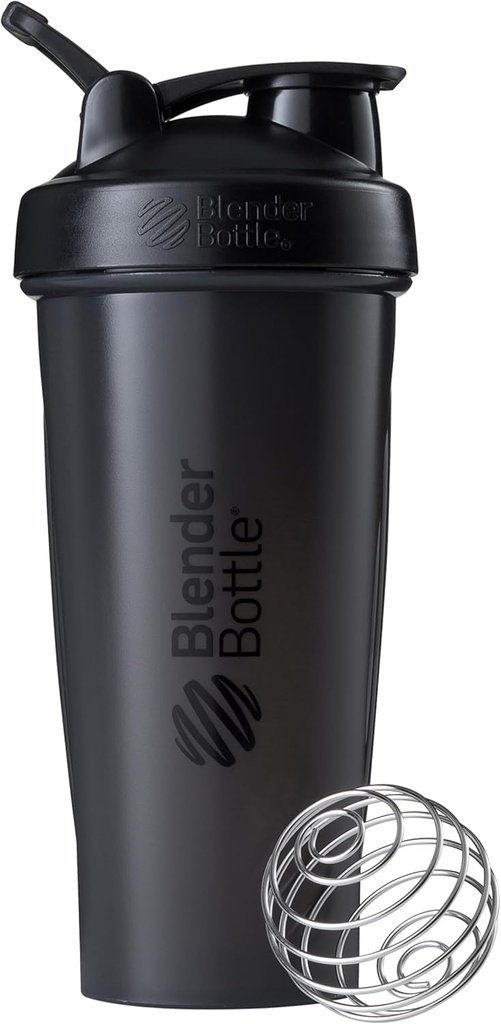 BlenderBottle Sticla de Shaker Classic Perfect pentru Shake-uri de proteine și antrenament pre, 28-Ounce, negru