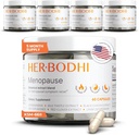 Meno- Menopause Echilibrul hormonal pentru femei, Estrogen Soy Isoflavones Menopause Supliment pentru femei, Ashwagandha, Black Cohosh Hot Flashes Menopause Relief, Transpirații de noapte Relief 300Caps