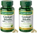 Natura's Bounty Ginkgo Biloba Extract standardizate 120 mg, Sticle de plante, Capsule, 100 Conte, Pachet de 2