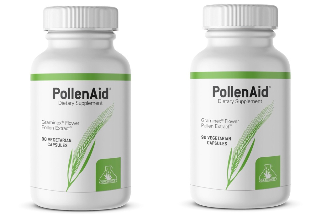 Graminex PollenAid Prostate Supliment: Toate Natural Prostate Support pentru Controlul vezicii urinare & Tract Health, Rye Pollen Extract Made in USA, 90 Vegetarian Caps (Pachetul de 2)