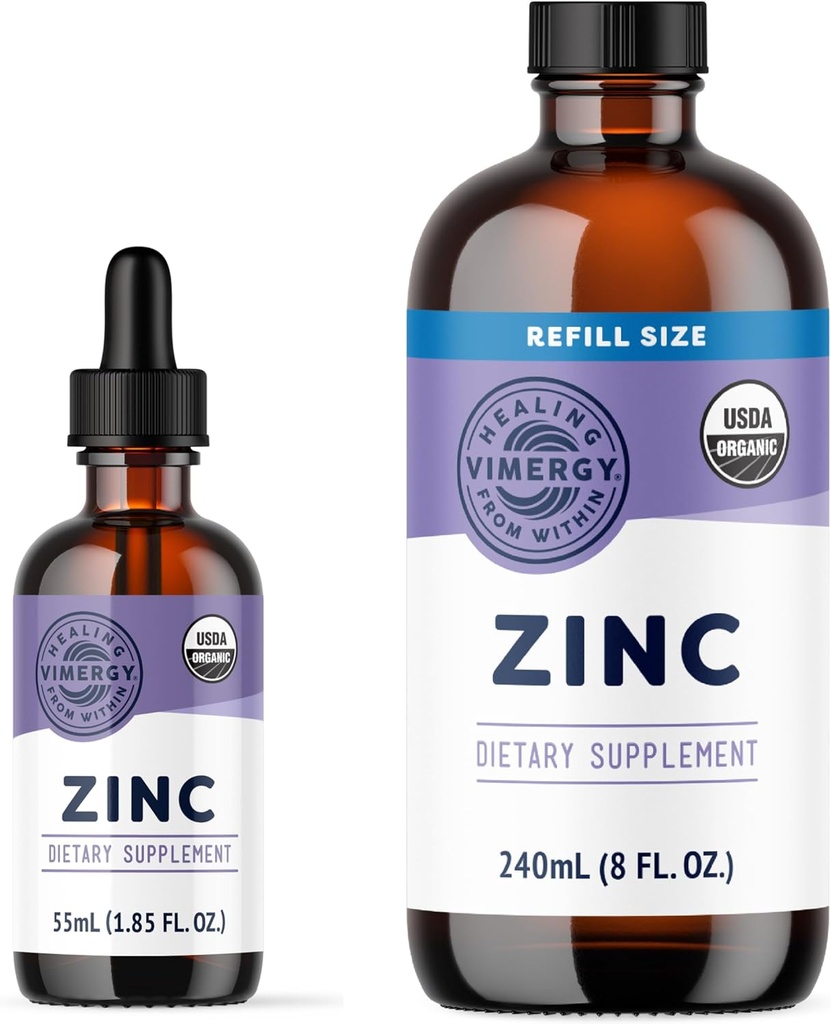 Vimergy Zinc lichid 55 ml și Zinc Refill 240 ml - Bundle