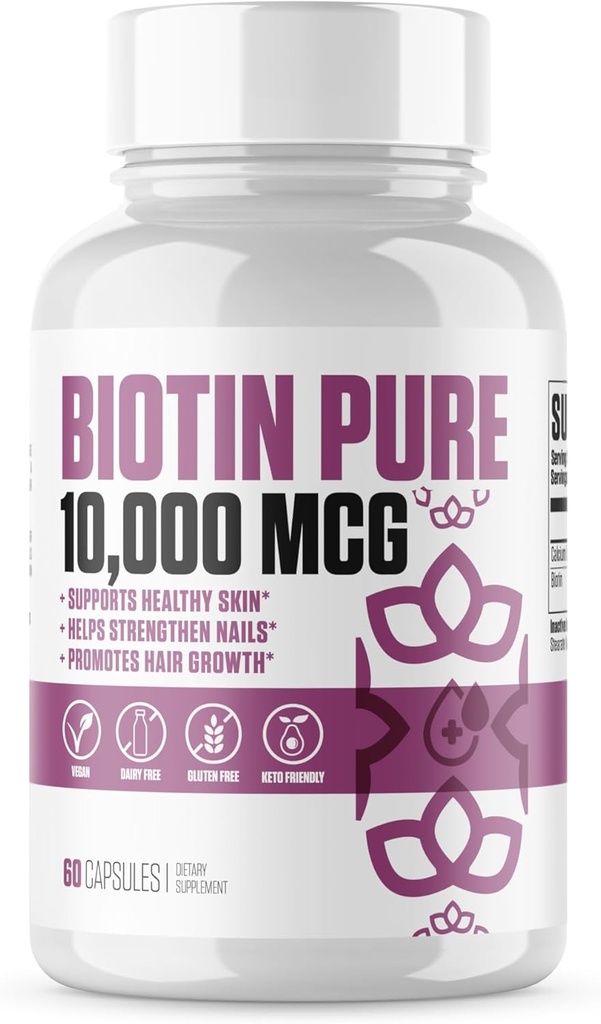 Biotin Pure 10000 MCG + Calciu 