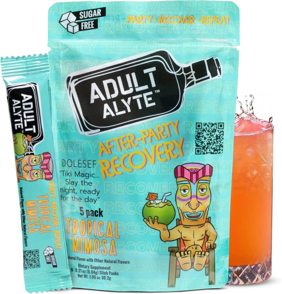 După vitamina de alcool Ajutor Wellness Restaurez Dimineți mai bune I Dihidromyricetin DHM & B Complexul de vitamine I Antioxidanți Supliment și suport hepatic I 5 Pachete de băutură Stick pulbere I Tropical Mimosa