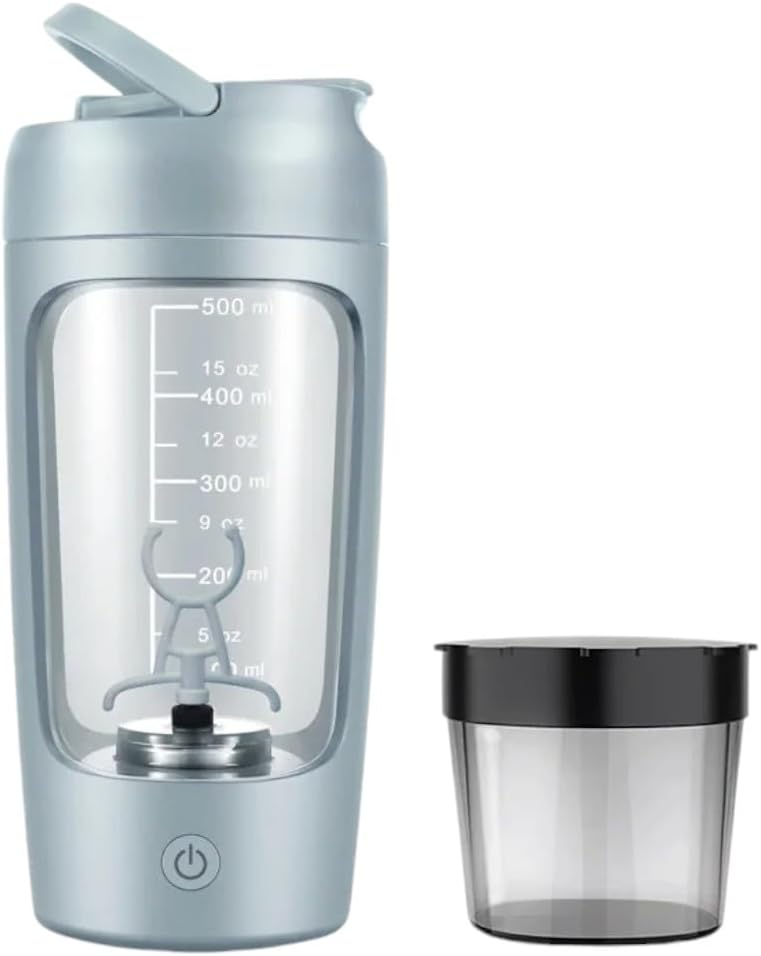 Electric Portable Proteina Shaker Sticla pentru Blends netede  (Baby Blue)