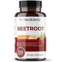 Healbend Organic Beet capsule root 1300mg - Nitric oxid Booster Beets suport tensiune sanatoasa sange, Heart Health, Circulation Superfood - 120 Conte