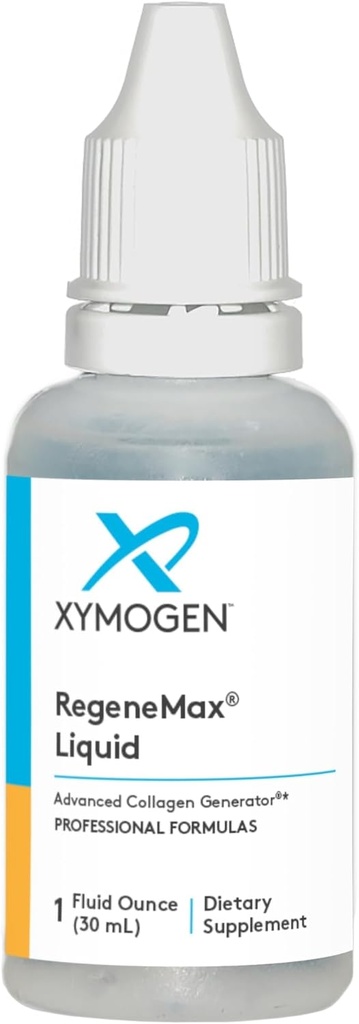 XYMOGEN RegeneMax lichid - Advanced Colagen Generator - colină-Acid ortosilicic stabilizat - Sprijină Densitatea minerală osoasă sănătoasă, reduce ridurile, consolidează părul + unghiile (1 fl oz)