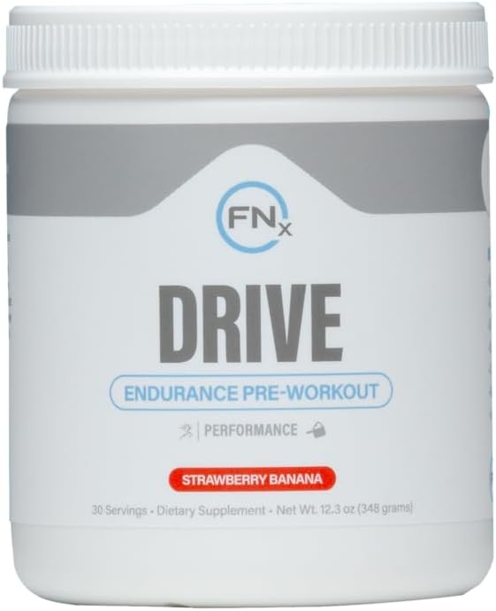 | Drive Endurance Pre-Workout: Energy, Strength & Endurance Support with Creatine, Nitric Oxide Boost, Beta Alanine, L-Citrulline & More | No Crash, Quick Recovery | Strawberry Banana