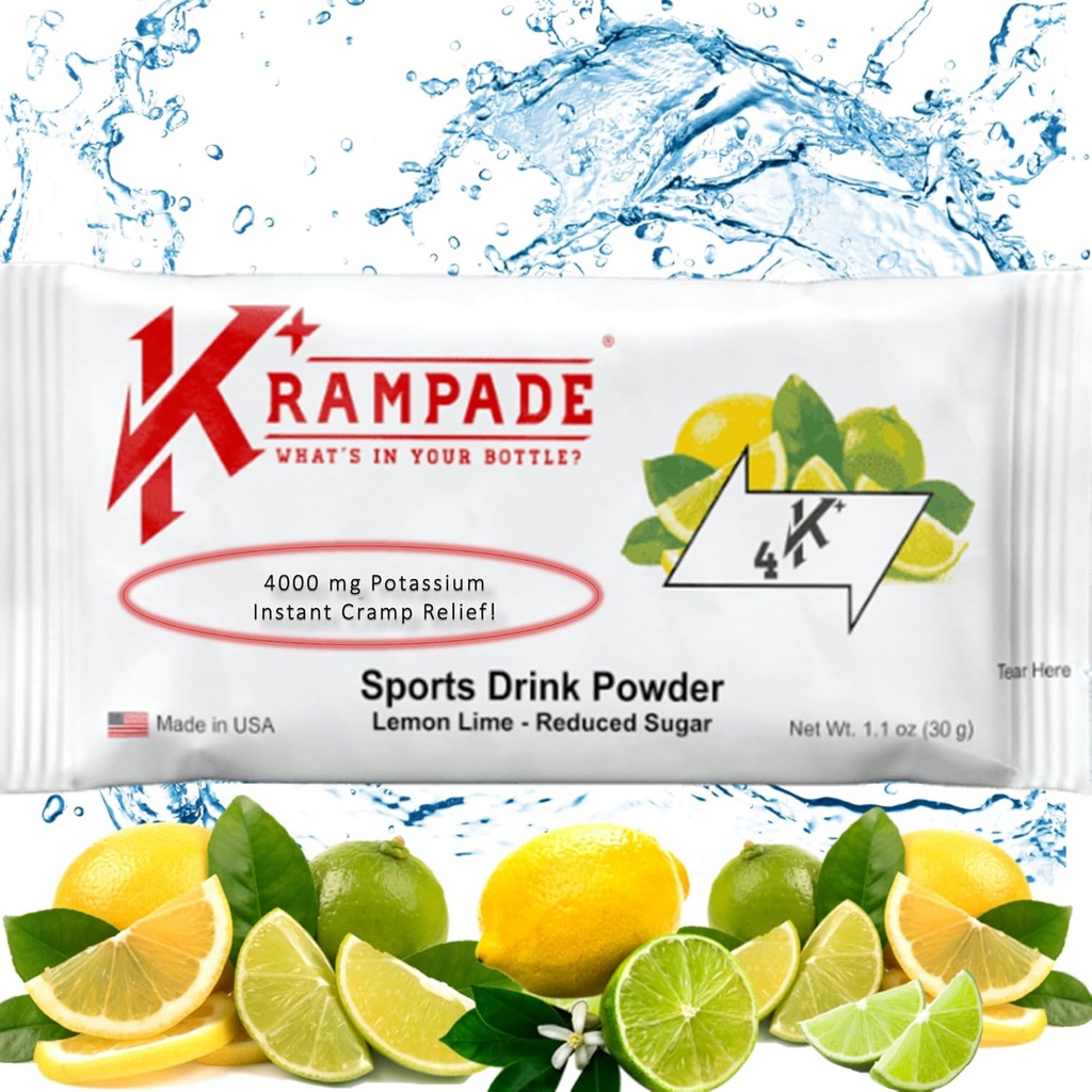 Krampade Electroliti Powder Supliment de potasiu - 4000 mg K+, >4X mai mult decât apă de nucă de cocos 