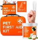 Ingrijire Bundle - Kit de prim ajutor si curatarea urechilor pentru câini, Set esential de sanatate si igiena