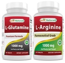 Cele mai bune naturale L- Glutamină 1000 mg & L- Arginină 1000 mg
