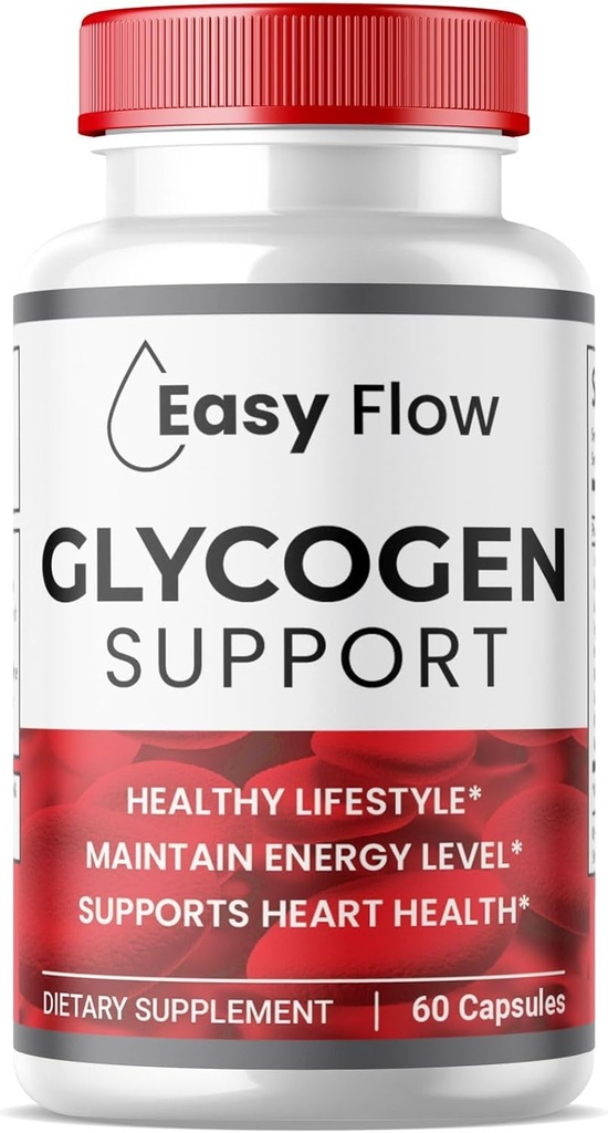 (1 ambalaj) Flow Easy Glycogen, EasyFlow Glycogen Support Capsule, Glyco Optimizer Formula, Navă de Curățare naturală a sângelui, Premium Easy Flow Glycogen Support (60 capsule)