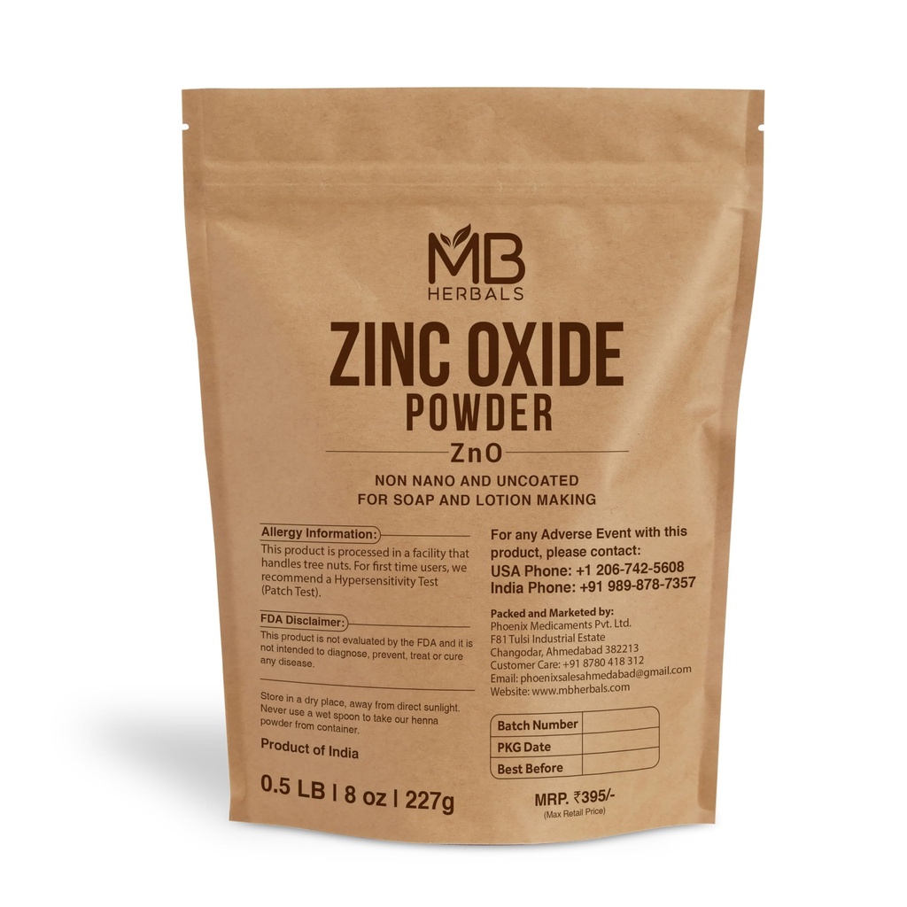 MB Herbals Pudră de oxid de zinc 8 oz 