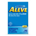 Aleve Pain Relieiver & Fever Reductor Gelcaps, Naproxen Sodiu, dureri de cap și Back and Body Pain Relief Medicine, pentru adulți și copii de 12 ani și în sus, 90 Conte