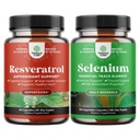Bundle de anti imbatranire Trans Resveratrol și Pure Seleniu Supplement tiroida - Natural Joint Supplement - Natural Booster imunitar pentru adulți