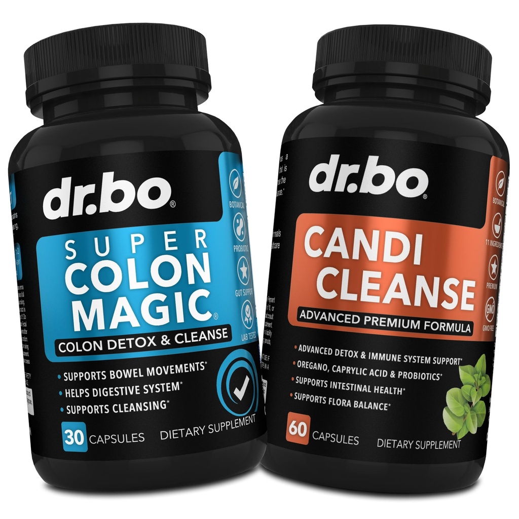 Colon Cleanser Detoxifiere & Candi Pastile de Curatenie - 15 zile pastile Colon Curate cu Probiotic & Oregano Supplement Caprilic Acid Complex pentru Miscarea Gut Bowel, Poop Intestinal Stomac Blooting