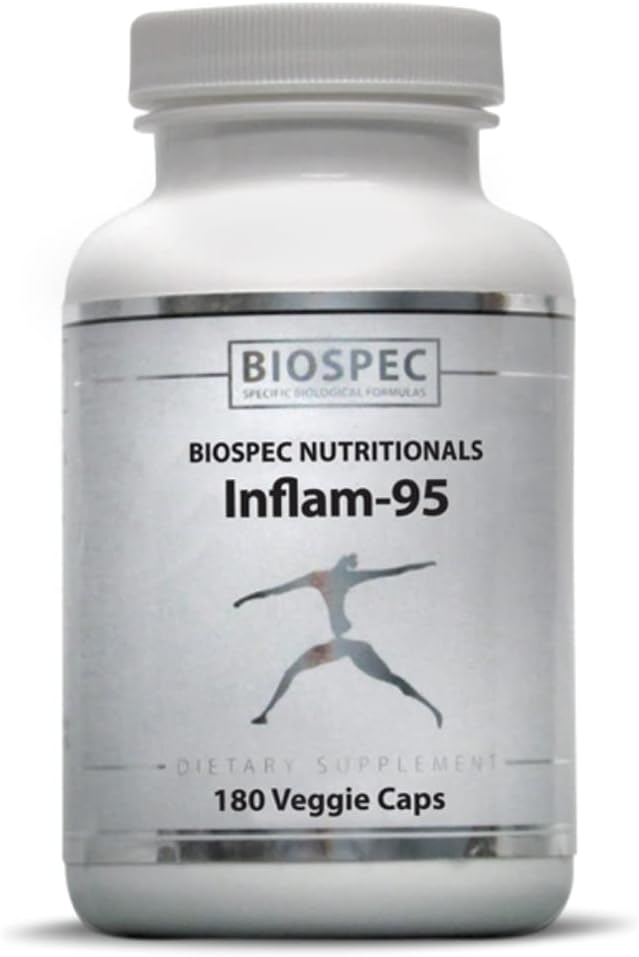 Inflam-95 - extract de rădăcini de ghimbir 2000 mg, extract de rădăcini de curcumină, extract de Boswellia Serrata, extract de frunze de Nettle, bioperină - suport răspuns inflamator sănătos