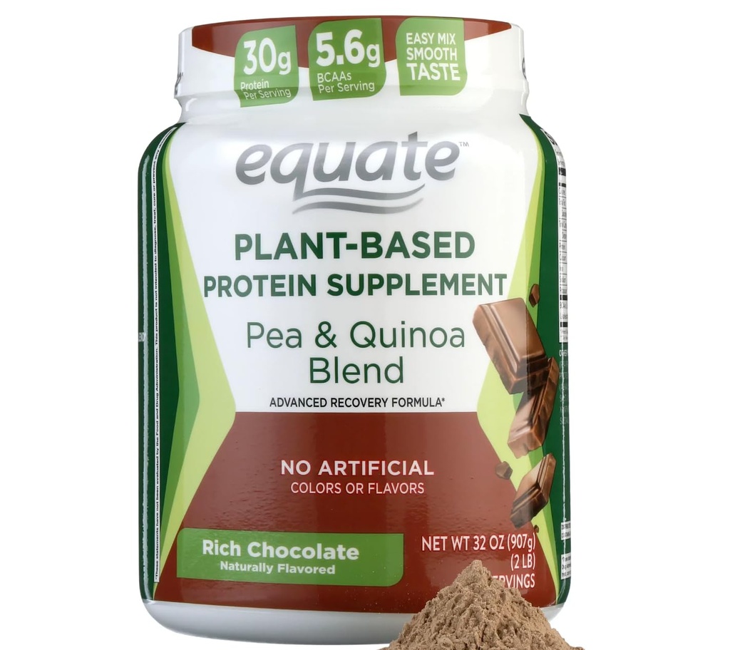 Suplimentul de proteine Equate pe bază de plante, ciocolata bogata Nu Culori artistice 32OZ-L8