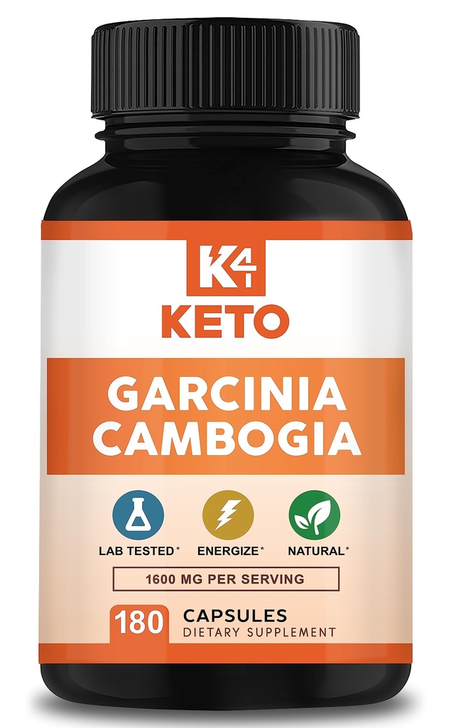 Garcinia Cambogia 1600 mg (180 capsule) - Pastile pure de extract natural supliment - Standardizat Garcinia Cambogia Alternative la picături, Gume, lichid, Ceai & pulbere