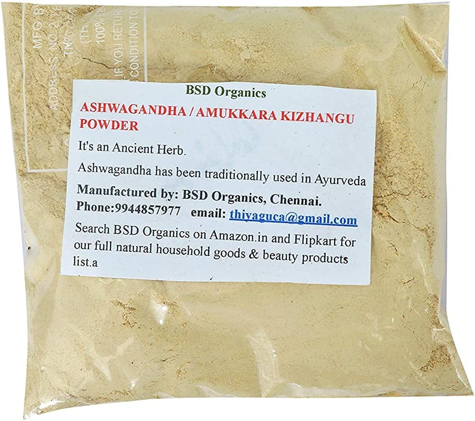 Ashwagandha/Amukkara Kizhangu Powder, 100 Grams / 3,5 uncii