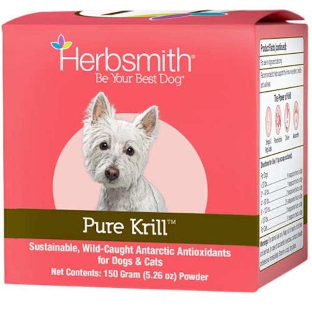 Herbsmith Pure Krill - salbatic-prins Antarctica Krill - Doar 1 Ingredient - Astaxantină pentru câini - gata-to-utilizare Omega 3s