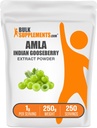 BulkSupplements.com Amla Extract pulbere - extract de gâscă indiană, Amla pulbere - Gluten gratuit, 1g per Serving, 250g (8,8 oz) (Pachet de 1)