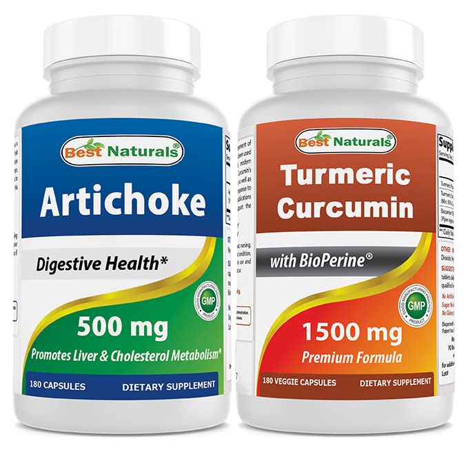 Extract de anghinare 10000 mg și Curcumin turmeric 1500mg/Serving cu Bioperină