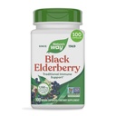 Natura's Way Black Elderberry Capsules, Suport Traditional Immune* Supliment cu Elderberry and Elderflower, Plant Powered, 100 Capsule (Packing May Vary)