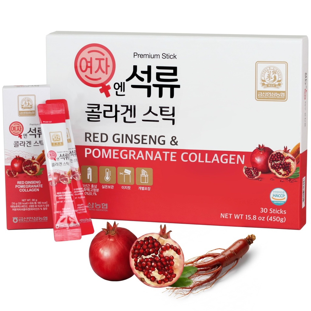 Coreean Beauty Baekje Geumsan Femeii rodie Collagen Jelly Stick 5.1oz / 30 Count (5 Pack)