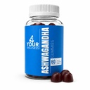 Ashwagandha Gummies Mixed Berry KSM-66, Lion's Mane, Vitamina-D, Non-GMO, Gluten-Free, Gelatină Free & Kosher (60 Count (Pachet de 1)