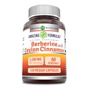 Amazing Formulas Berberine cu Ceylon Cinnamon pur 1200 Mg Per Serving 