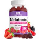 Melatonina Gummies Puterea maxima 10mg Gumies Pectina, Ajuta cu Sleep Support, Berry Flavor Gummy, 100% Drug Free, 180 Count (Pachet de 1)