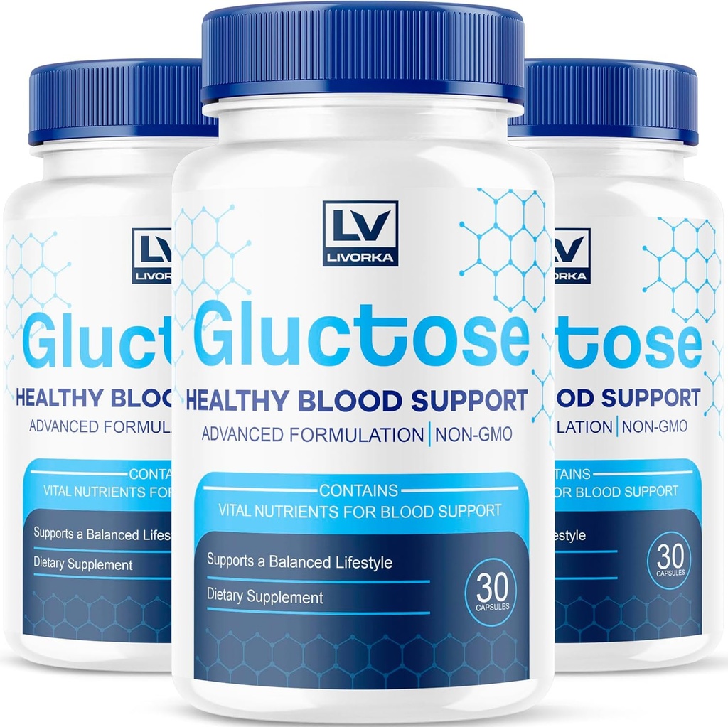 (3 ambalaj) Gluctoza Advanced Blood Support, Gluctoză, Gluctoză - Advanced Blood Supplement Supplement Capsulele de susţinere a Gluctozei - Toate Formele naturale, 90 capsule pentru 3 luni