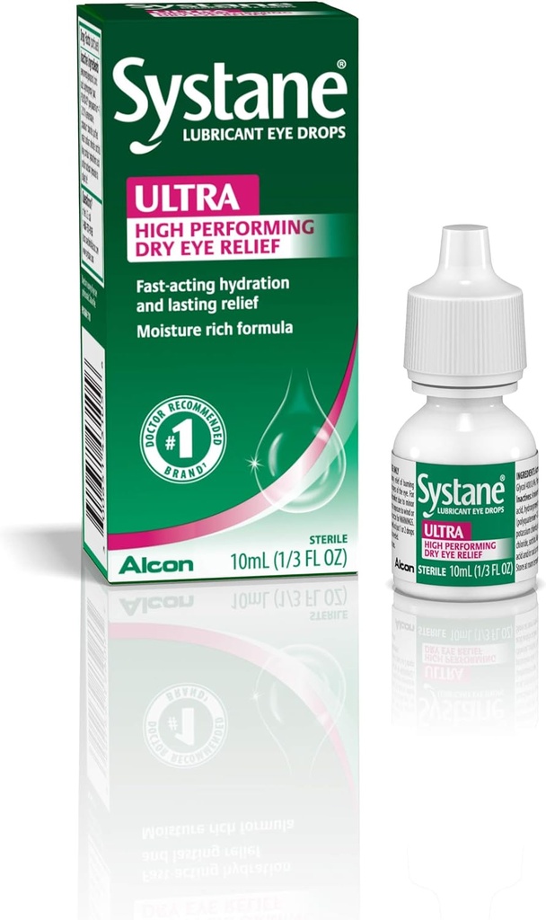 Picături de ochi cu ultrasunete, lacrimi artificiale pentru ochi uscaţi, ambalaj simplu, 10 ml