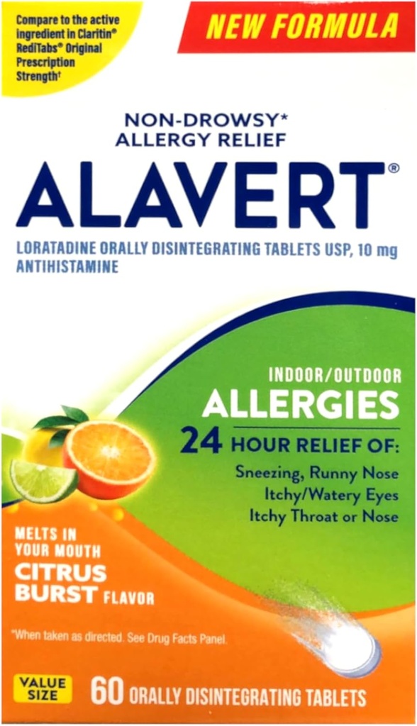 Alavert 24 oră comprimate de dezintegrare orală Citrus burst 60 comprimate