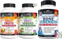Puterea triplă Omega 3 Softgels ulei de pește (1 lună de aprovizionare) Plus Glucosamină Chondroitin MSM Triple Putere Supliment de sprijin comun (1 lună de aprovizionare)