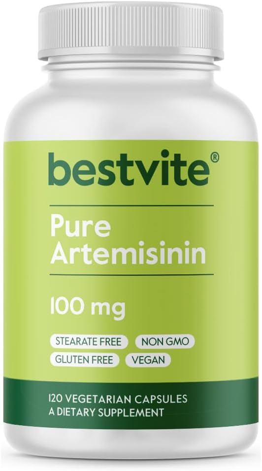 BESTVITE Artemisină 100mg per capsulă (120 capsule vegetariene) - Fără Stearete - fără agenți de flux
