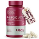 Acid R-Lipoic stabilizat 300mg Per Serving, R Alpha Acid lipoic ALA Supliment antioxidant pentru nervi, energie și suport metabolic, NSF Suplimente certificate, non-GMO & Vegan,60 capsule, 2 luni de aprovizionare