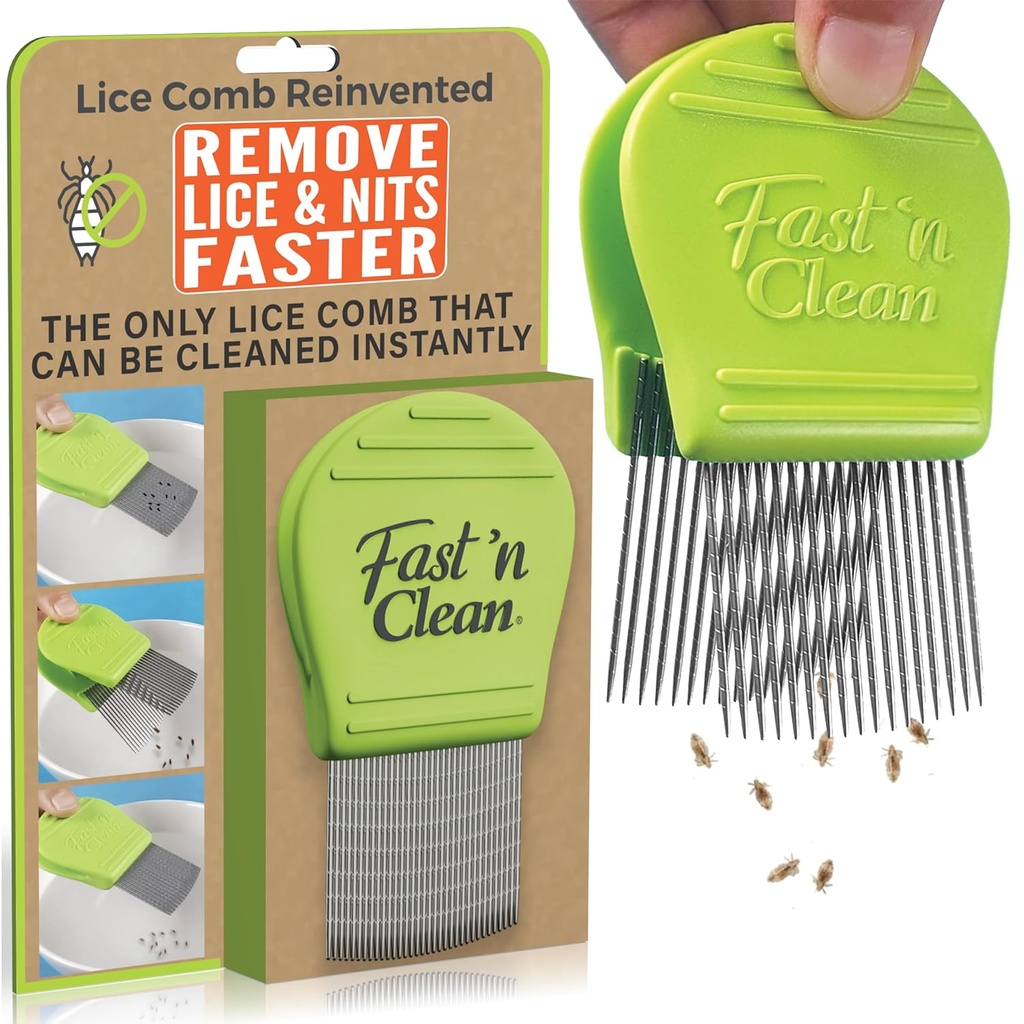 Fast 'n Clean - Lice Comb Reinventat - Auto curățarea pieptenelor de păduchi