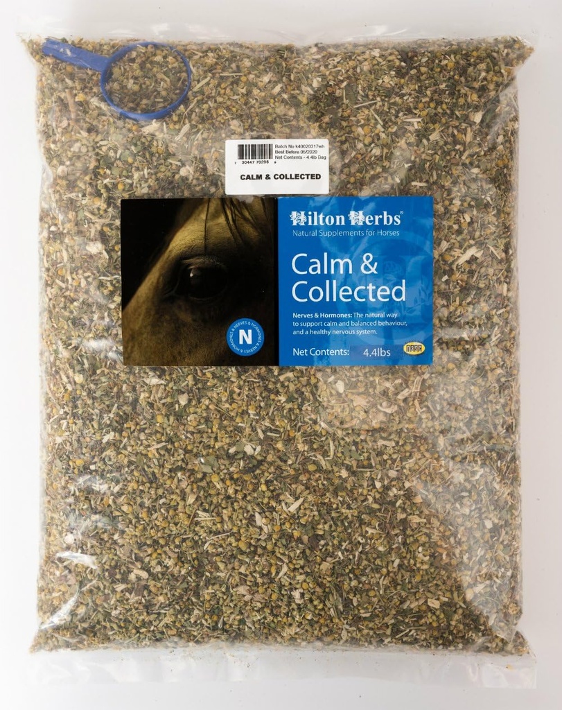 Hilton Herbs 1 Piece calm & Colectat 4, 4 lb Suplimentul pentru cai Bag