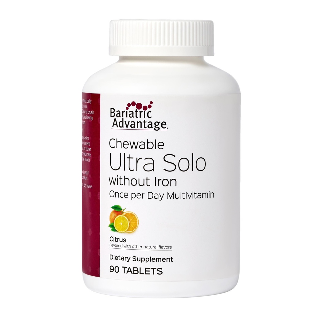 Avantaj bariatric - Ultra Solo masticabil fără fier - Citrus - 90 comprimate - (Pachet de 1)