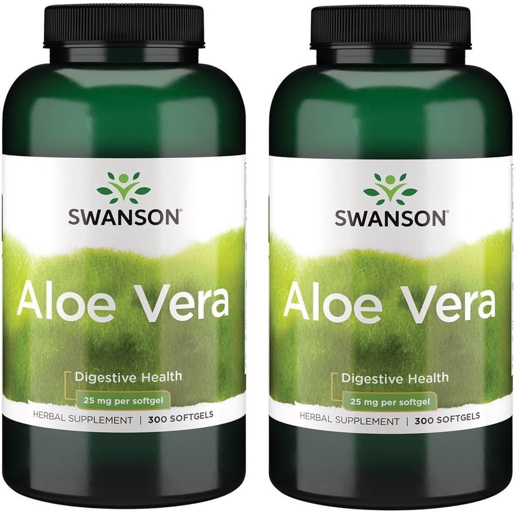 Swanson Aloe Vera 25 Milligrams 300 Sgels (2 ambalaj)