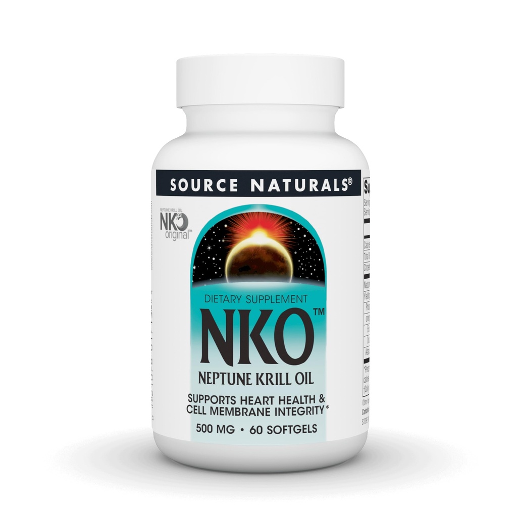Sursa Naturals NKO Neptun Krill Oil, Suportă Heart Health & Cell Membrane Integritate* 500 Mg - 60 Softgels
