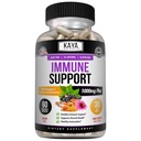 Kaya Naturals Elderberry Immune Support, Elderberry cu zinc şi vitamina C pentru adulţi Vitamine, Probiotice & Turmeric 1000 mg Sistem imunitar Booster Sambucus capsule - 60 Conte