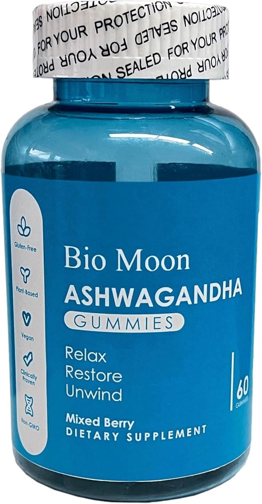 Ashwagandha Gummies & Vitamina D3 Gumies Organic Ashwagandha Supliment pentru îmbunătățirea somnului, Stres Relief & Mood Calm pentru bărbați și femei 60 Conte (non-GMO, Gelatină gratuit și gluten gratuit)
