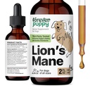 Pentru totdeauna Puppy Lions Mane Mushroom Supliment pentru câini - Brain & Focus Support - Liquid Lion's Mane Mushroom pentru câini - Canin Vitamine și suplimente - Zahăr și alcool-Free Drops - 2 fl oz