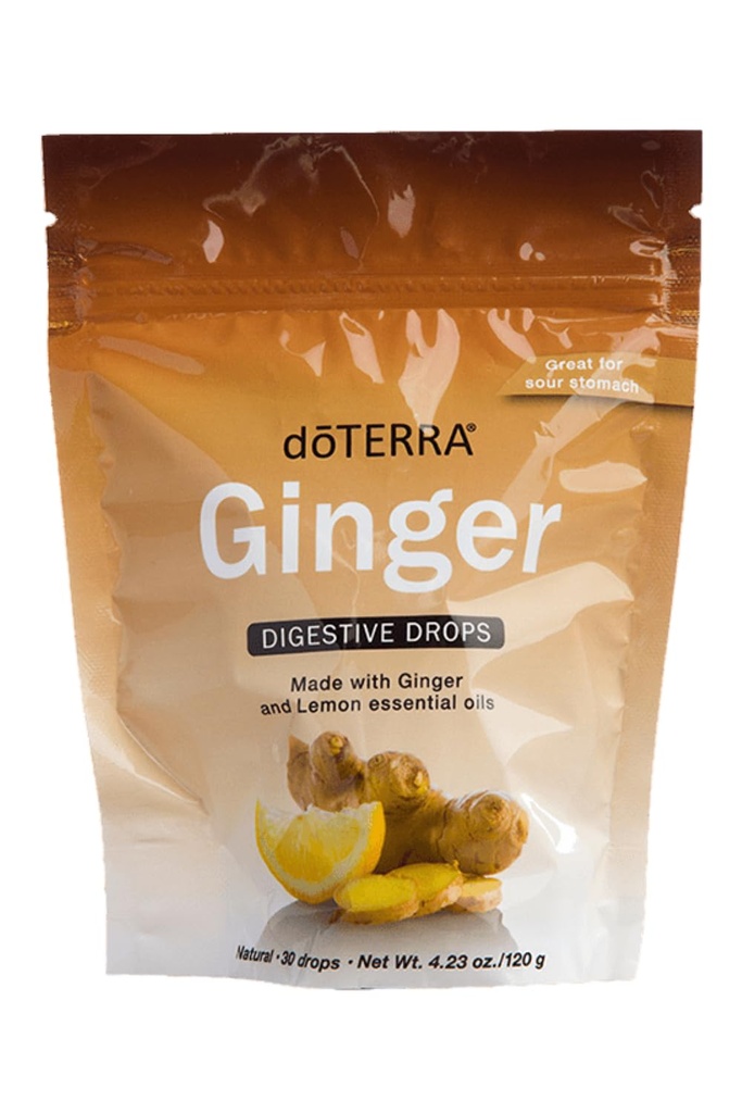 doTERRA Ginger Ginger Drops Digestive 30 Count Bag