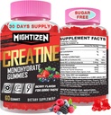 Creatine Monohidrat Gummes pentru barbati si femei, Creatina pentru femei Masticuri Creatina Monohidrat cu Taurina si Vitamina B12, Gume pre-workout pentru putere maxima, energie si rezistenta, Berry 60 Counts