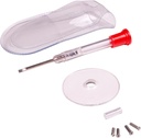 Apex Ochelari Kit de reparații - Kit de reparații din sticlă cu șurubelnițe mici, Șuruburi din sticlă, sticlă de mărire, Ghid șurub, & Poștă de stocare - Kit universal de reparare a ochelarilor pentru citit ochelari, & ochelari de soare