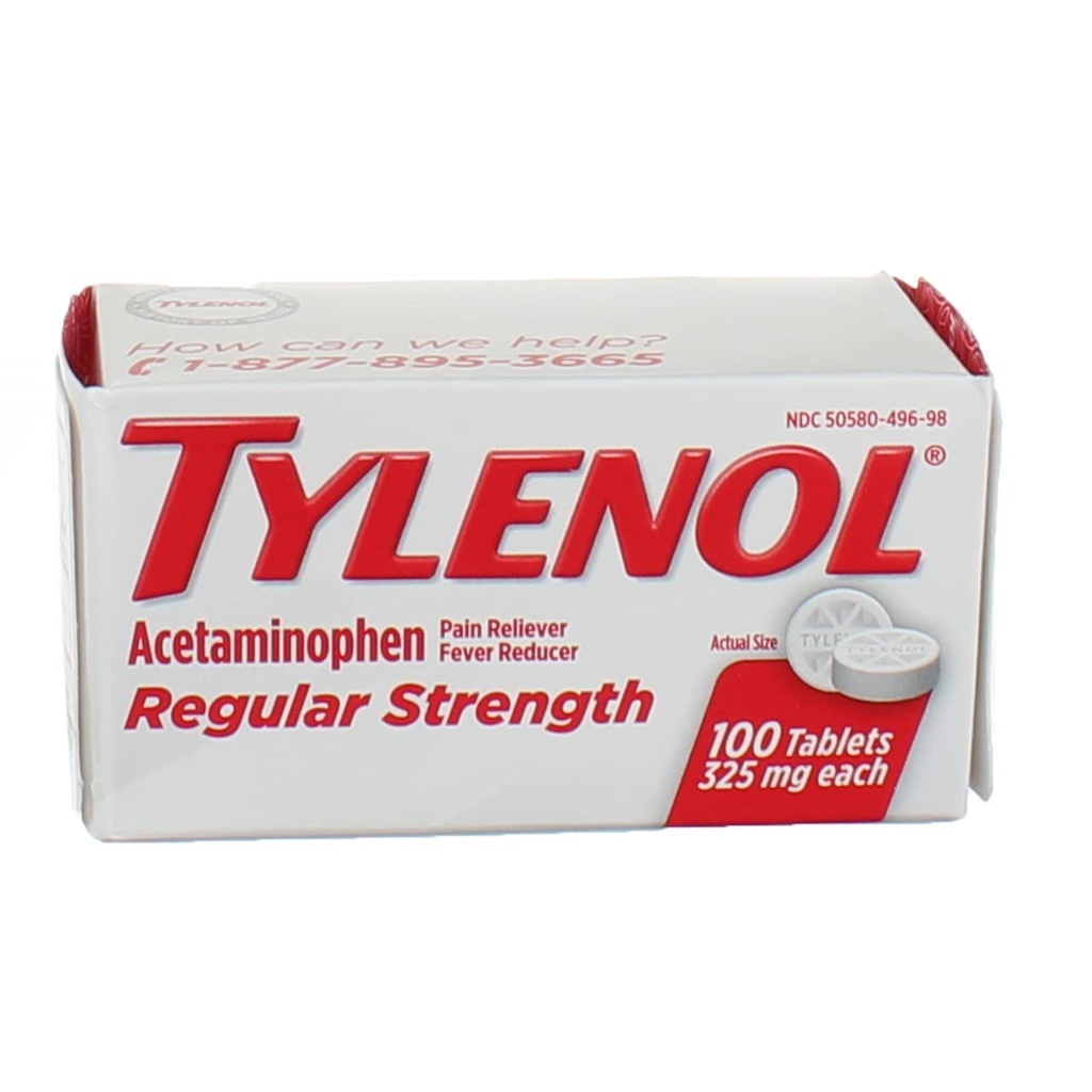 Tylenol Reg Strngth 100'S Dimensiune 100ct Tylenol 325 Mg